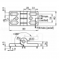 Preview: Zinkdruckgussscharnier 40 Profil 40 Nut 10 mit Befestigung BP40N10