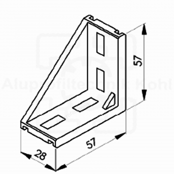 Winkel 30 x 60 Profil 30 Nut 6 Abdeckkappe 30 x 60