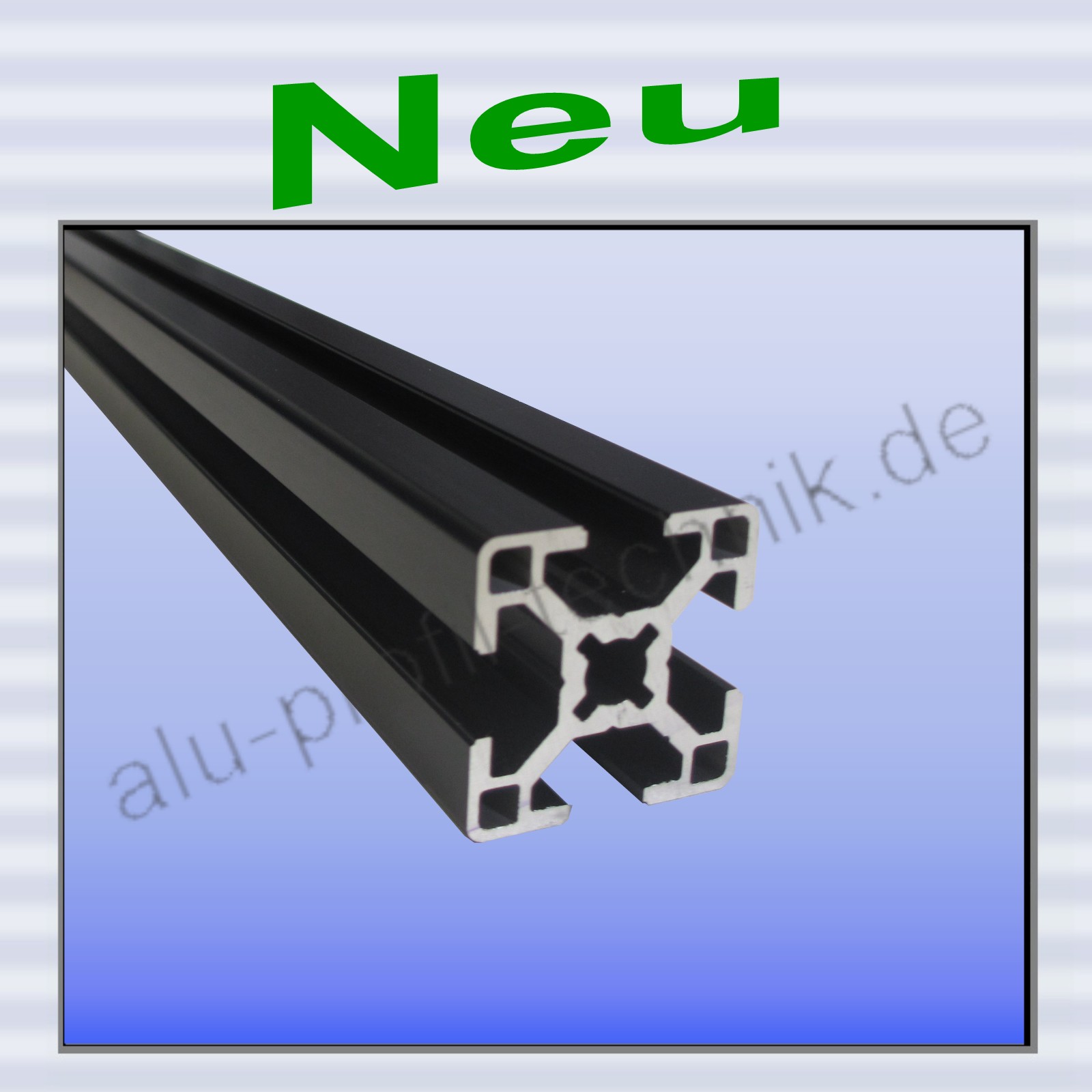Aluprofiltechnik - Alu Profil 30x30 Nut 8 schwarz eloxiert Designprofil  Nutprofil Aluminiumprofil
